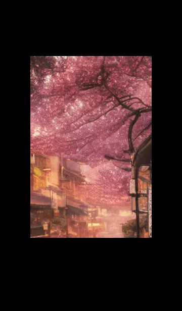 [LINE着せ替え] 和の夜桜#EE211。の画像1