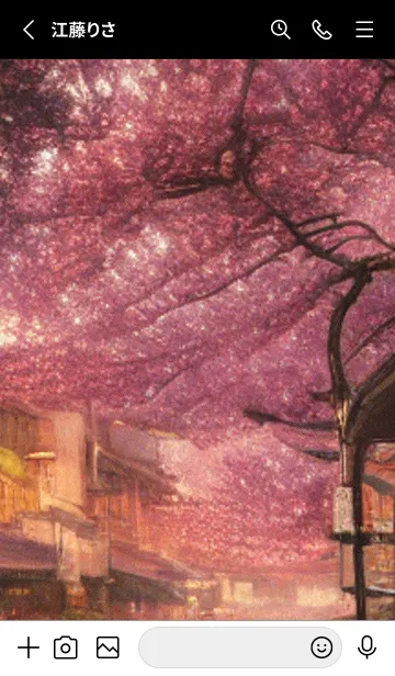 [LINE着せ替え] 和の夜桜#EE211。の画像2
