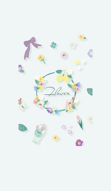 [LINE着せ替え] flower✿bluegreen06_1の画像1