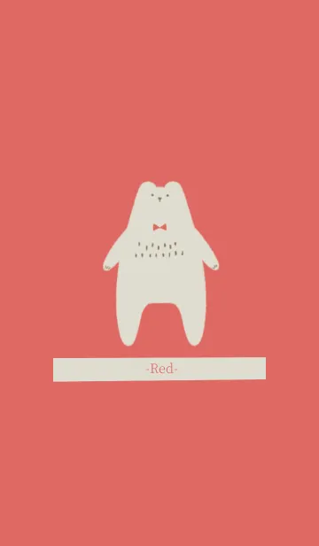 [LINE着せ替え] しろくま【赤】の画像1