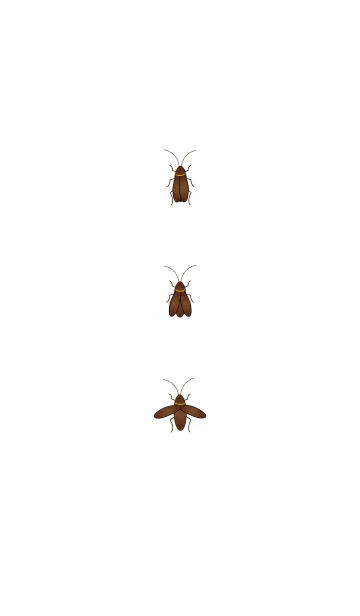 [LINE着せ替え] ゴキブリをかわいくしました！（真っ白）の画像1