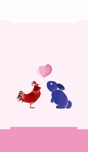 ekst Red（チキン）Love Blue（うさぎ）の着せ替えメイン画像