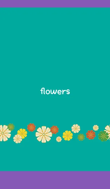 [LINE着せ替え] カラフルな花の着せかえ 紫色の画像1