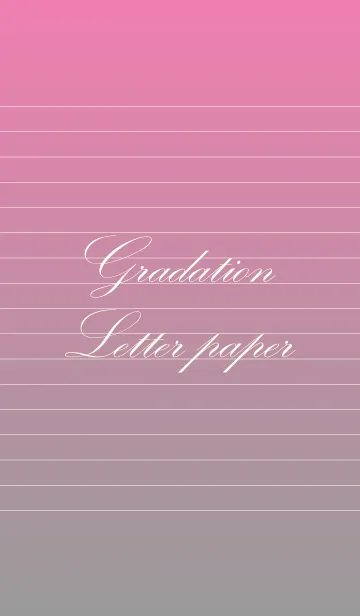 [LINE着せ替え] Gradation Letter paper - Gray+Pink -の画像1