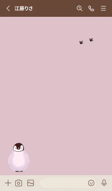 [LINE着せ替え] もふもふペンギン♡dustypink13_1の画像2