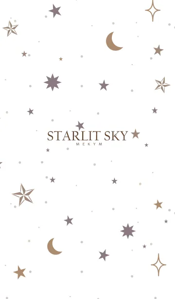 [LINE着せ替え] SIMPLE STARLIT SKY WHITE.MEKYM 14の画像1