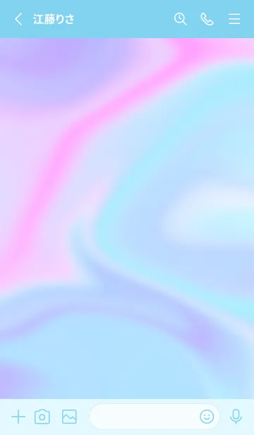 [LINE着せ替え] ホログラム ピンク&ブルー&パープルの画像2