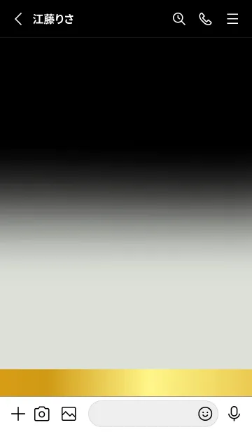 [LINE着せ替え] Fog Grey  Gold Black Theme (JP)の画像2