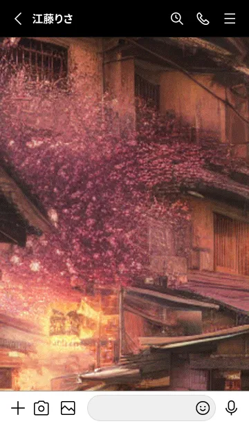 [LINE着せ替え] 和の夜桜#EE222。の画像2