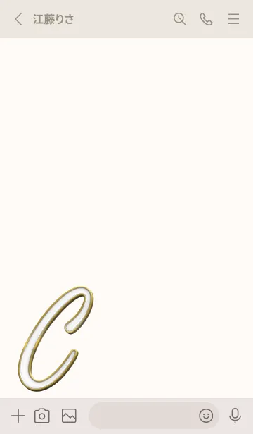 [LINE着せ替え] Enamel Pin INITIAL [C].の画像2