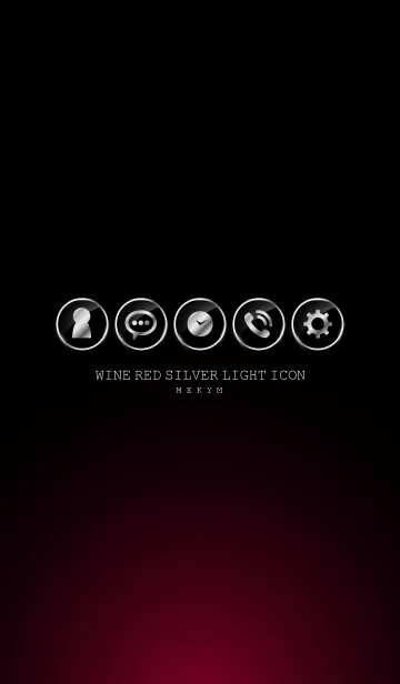 [LINE着せ替え] SILVER LIGHT ICON THEME -Wine Red-の画像1