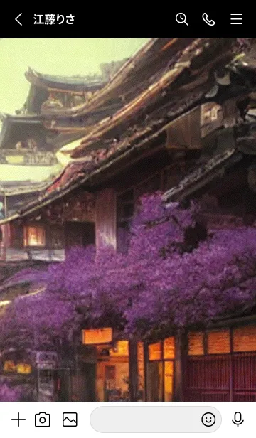 [LINE着せ替え] 和の夜桜#EE218。の画像2