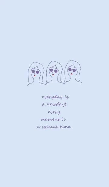 [LINE着せ替え] everyday is a newday_blueの画像1