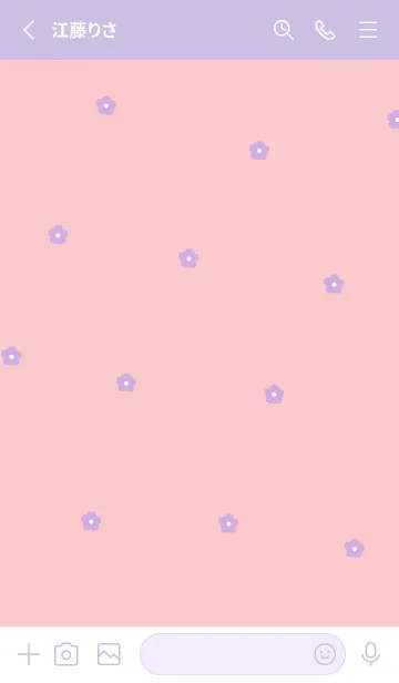 [LINE着せ替え] flower pattern (purple pink)の画像2