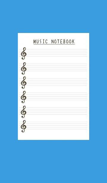 [LINE着せ替え] 音楽ノートの着せかえ/ブルー/イエローの画像1