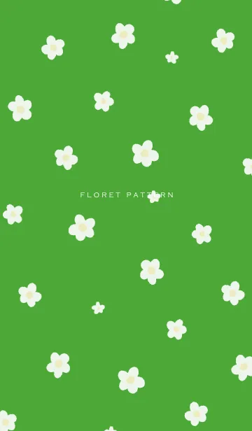 [LINE着せ替え] Floret Pattern - 03-04 ブルー グリーンの画像1