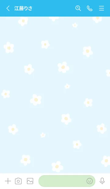 [LINE着せ替え] Floret Pattern - 03-04 ブルー グリーンの画像2