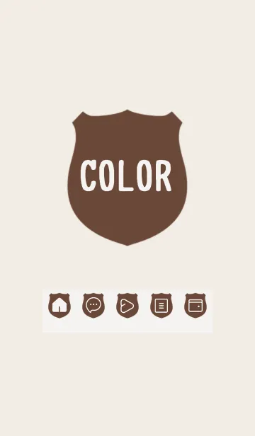 [LINE着せ替え] brown color V22の画像1