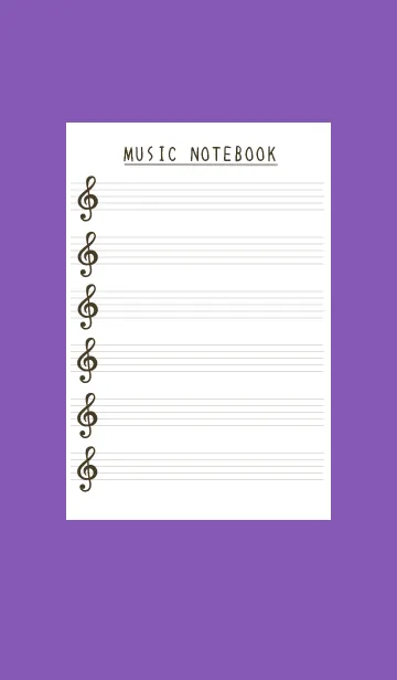[LINE着せ替え] 音楽ノートの着せかえ/パープル/イエローの画像1