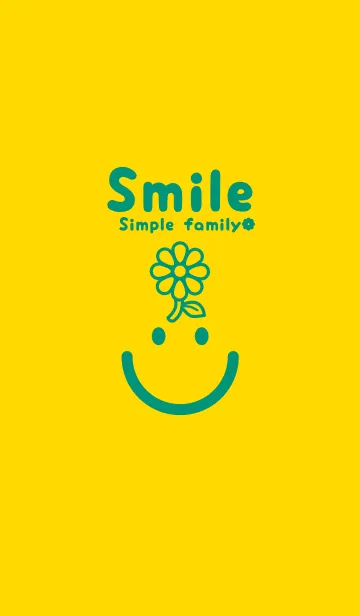 [LINE着せ替え] スマイル＆フラワー 黄色の画像1