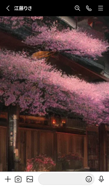 [LINE着せ替え] 和の夜桜#EF012。の画像2