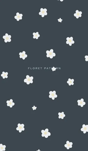 [LINE着せ替え] Floret Pattern - 03-05 ブルー Ver.iの画像1