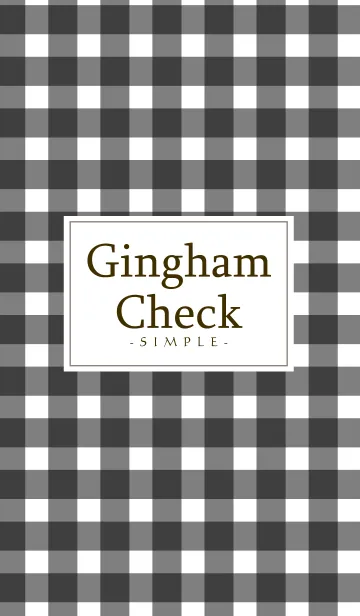 [LINE着せ替え] Gingham Check Black - SIMPLE 5の画像1