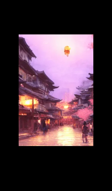 [LINE着せ替え] 和の夜桜#EF011。の画像1