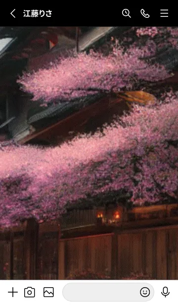 [LINE着せ替え] 和の夜桜#EF09。の画像2