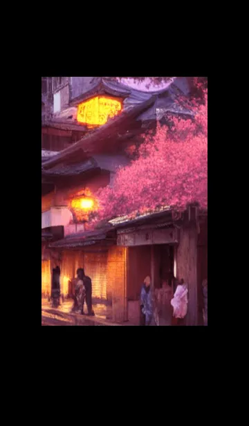 [LINE着せ替え] 和の夜桜#EF07。の画像1