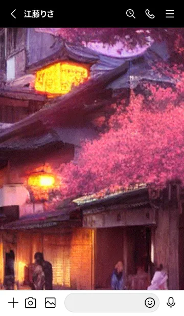 [LINE着せ替え] 和の夜桜#EF07。の画像2