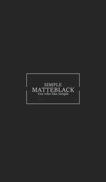 [LINE着せ替え] MATTE BLACK - SIMPLE 2の画像1