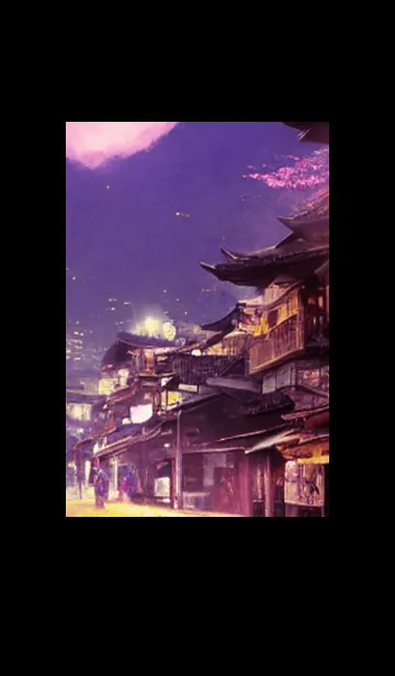 [LINE着せ替え] 和の夜桜#EF06。の画像1