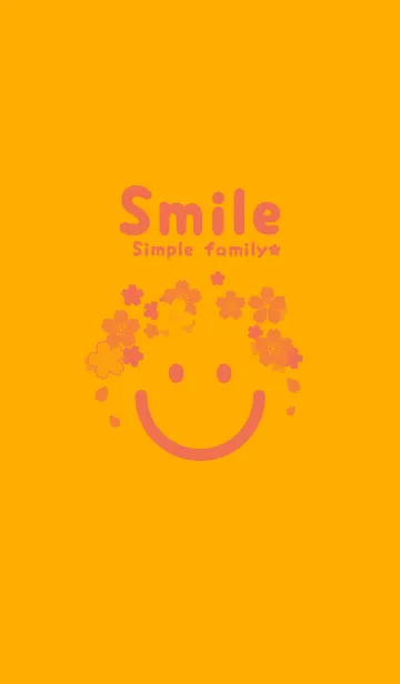 [LINE着せ替え] スマイル＆桜 ディープサンフラワーの画像1