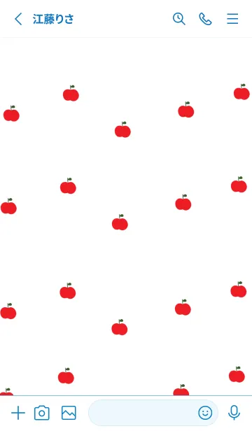 [LINE着せ替え] 白とりんご。の画像2