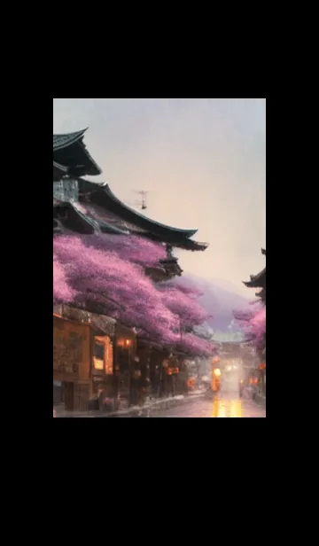 [LINE着せ替え] 和の夜桜#EF05。の画像1