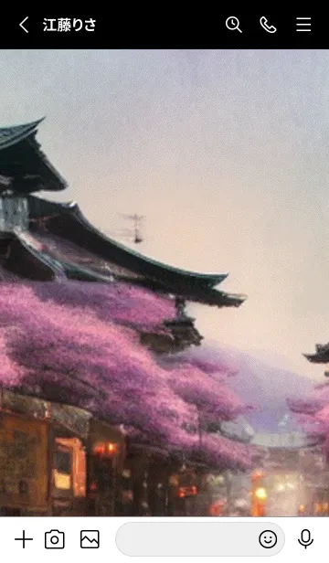 [LINE着せ替え] 和の夜桜#EF05。の画像2