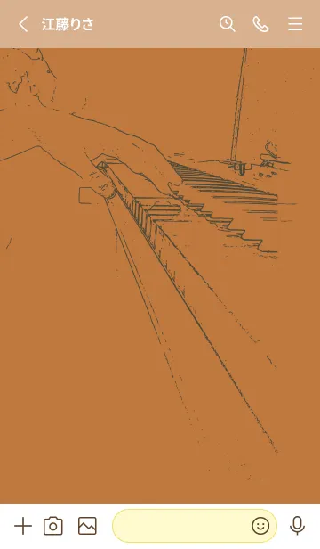 [LINE着せ替え] ピアノ演奏  タンの画像2