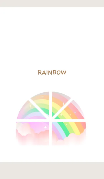 [LINE着せ替え] window & rainbow on beige & grayの画像1