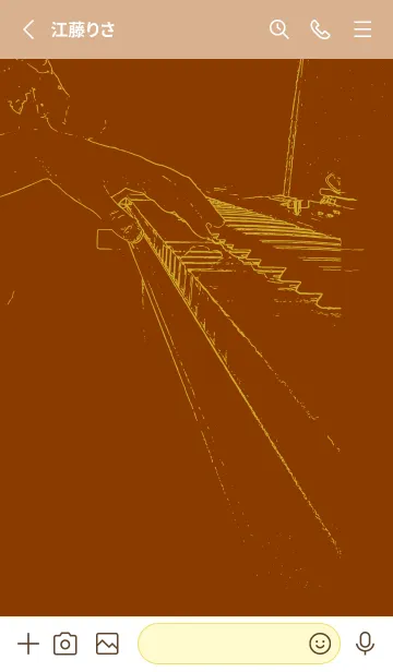 [LINE着せ替え] ピアノ演奏  褐色の画像2