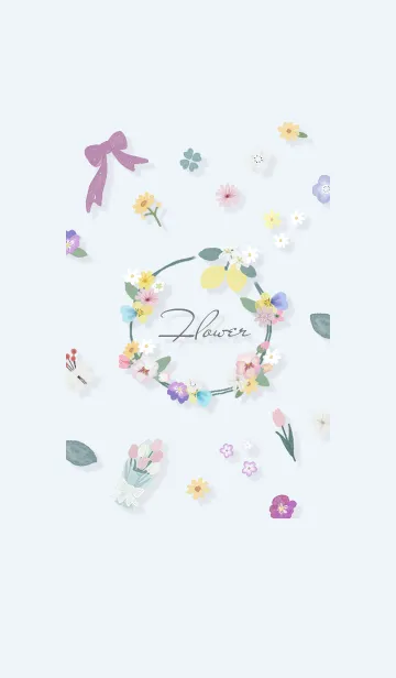 [LINE着せ替え] flower2 blue14_1の画像1