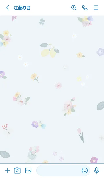 [LINE着せ替え] flower2 blue14_1の画像2