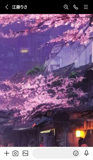 [LINE着せ替え] 和の夜桜#EE230。の画像2