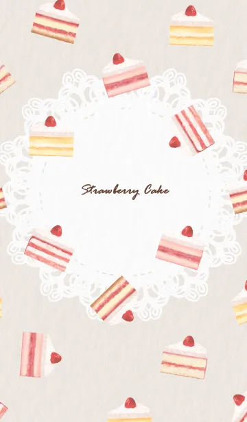 [LINE着せ替え] Strawberry Cake 1 - 04-02 ブラウン Ver.aの画像1