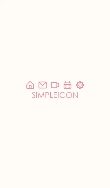 [LINE着せ替え] SIMPLE ICON -PINK BEIGE- 41の画像1