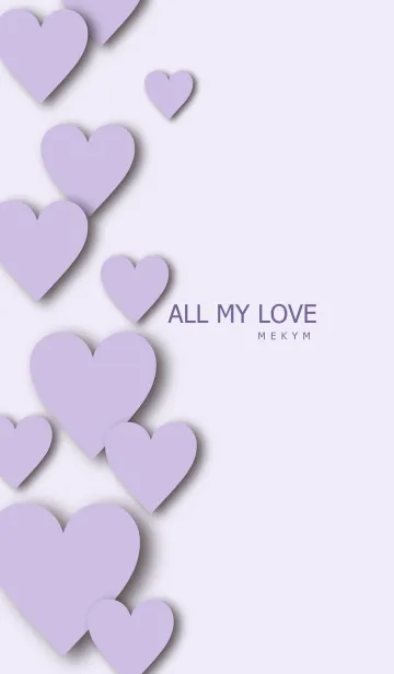 [LINE着せ替え] ALL MY LOVE PURPLE HEART - MEKYM 2の画像1