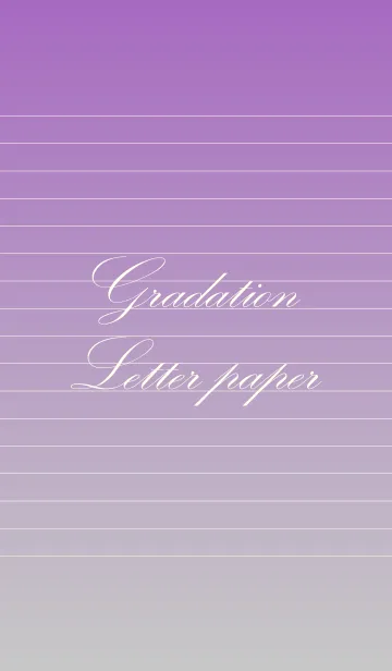 [LINE着せ替え] Gradation Letter paper - Gray+Purple -の画像1