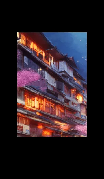 [LINE着せ替え] 和の夜桜#EG022。の画像1