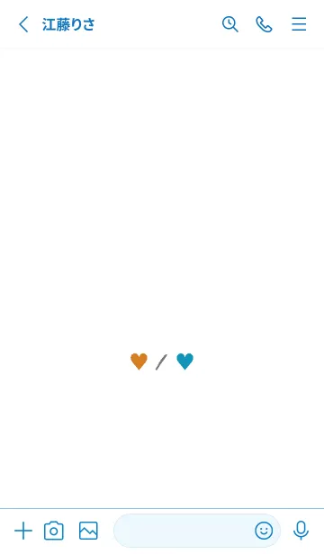 [LINE着せ替え] 2 カラー ハート _38の画像2