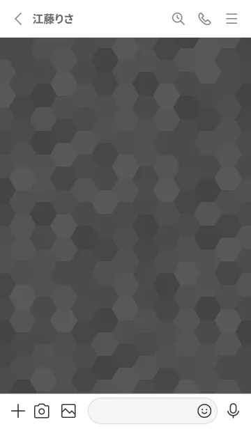 [LINE着せ替え] Hexagon / Grayの画像2